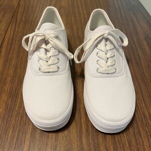 Keds White Canvas Sneakers Brand New Women’s 8 Wide